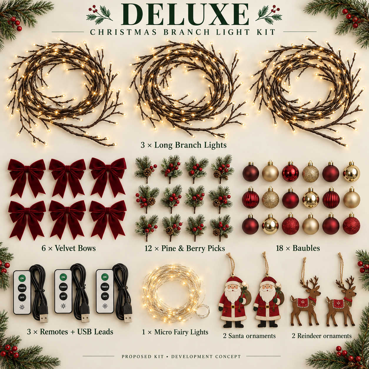 🔥LAST DAY 60% OFF - Christmas Branch Wall Light Decorating Kit