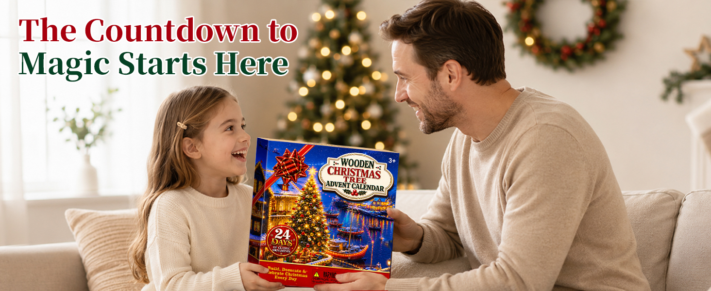 Wooden Christmas Tree Advent Calendar 2026