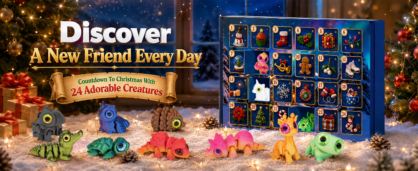 Animal advent calendar and mini creatures