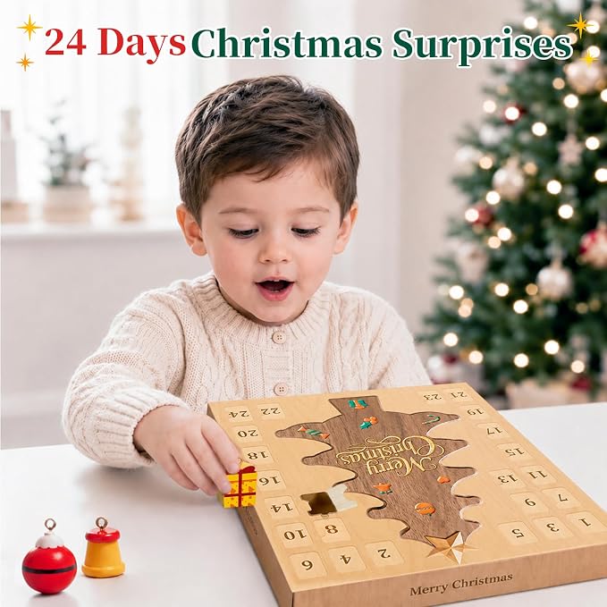 🔥LAST DAY 60% OFF - Christmas Tree Advent Calendar 2026 for Kids Adults, 24 Day Countdown Gift