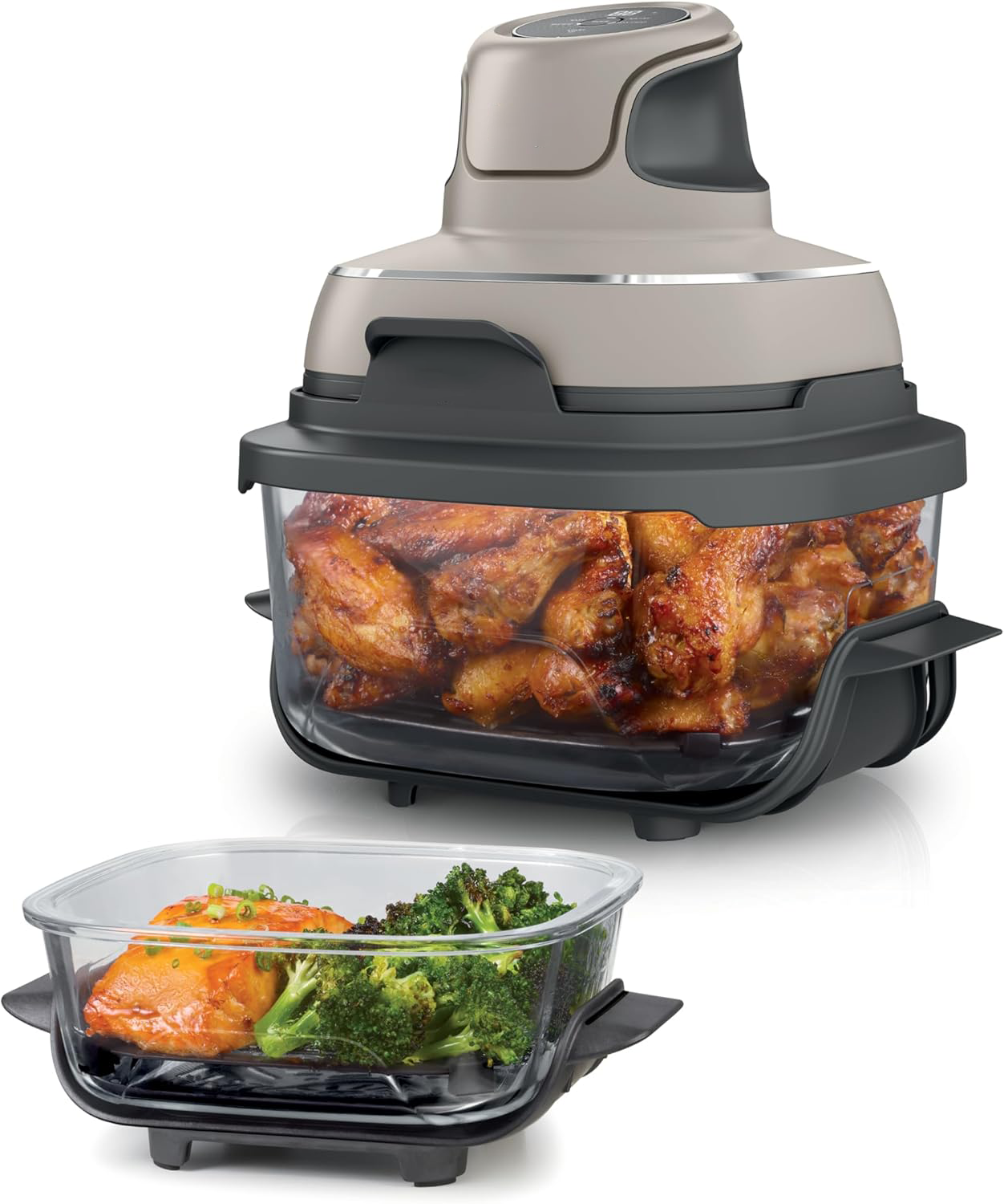 Portable 4-in-1 Air Fryer – 3.8L & 1.4L, 1700W