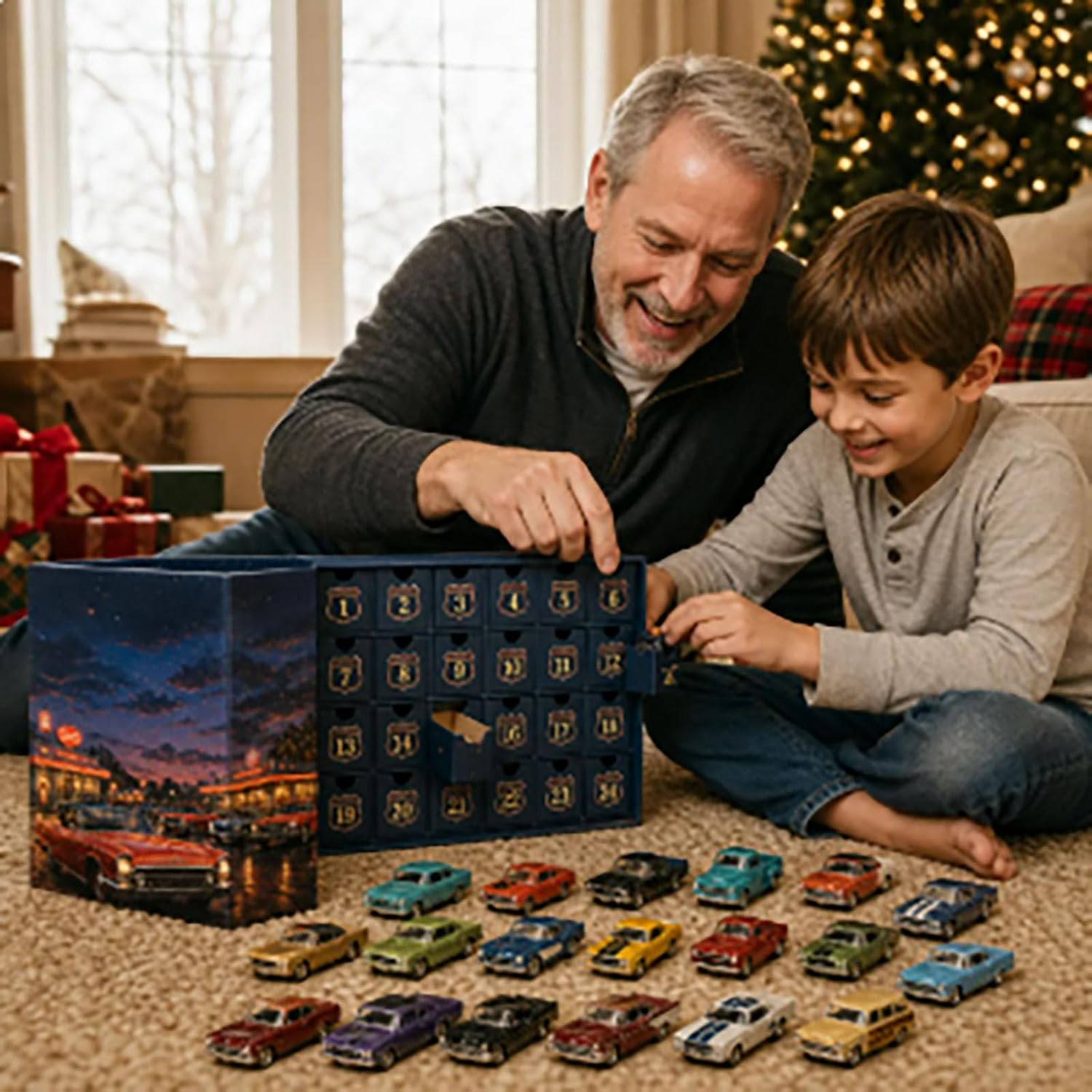 Classic American Cars Advent Calendar – 24 Collectible Cars - product view 2