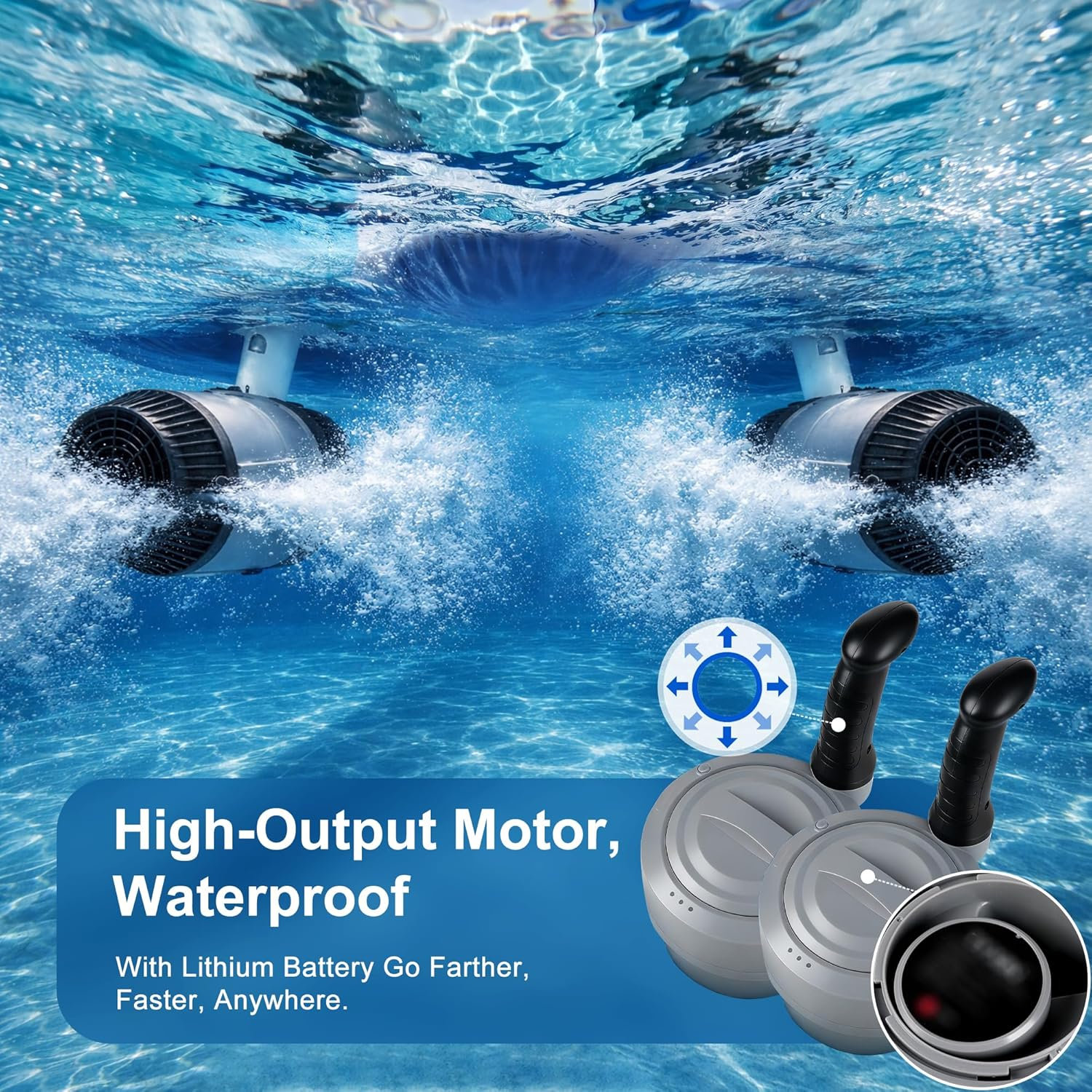 Luxury Motorized Pool Float Lounger with SPF 50+ Canopy – 360° Joystick Steering, Rechargeable Luxury Water Inflatable for Adults (Pool & Lake)