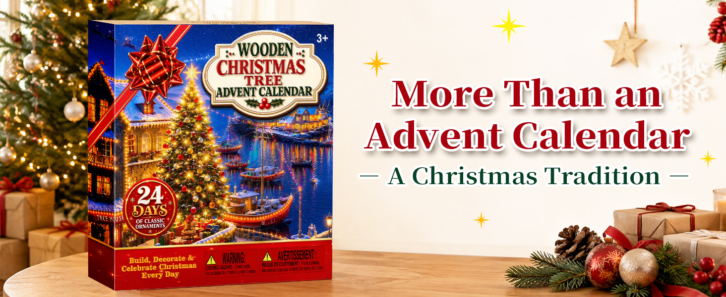 Wooden Christmas Tree Advent Calendar 2026