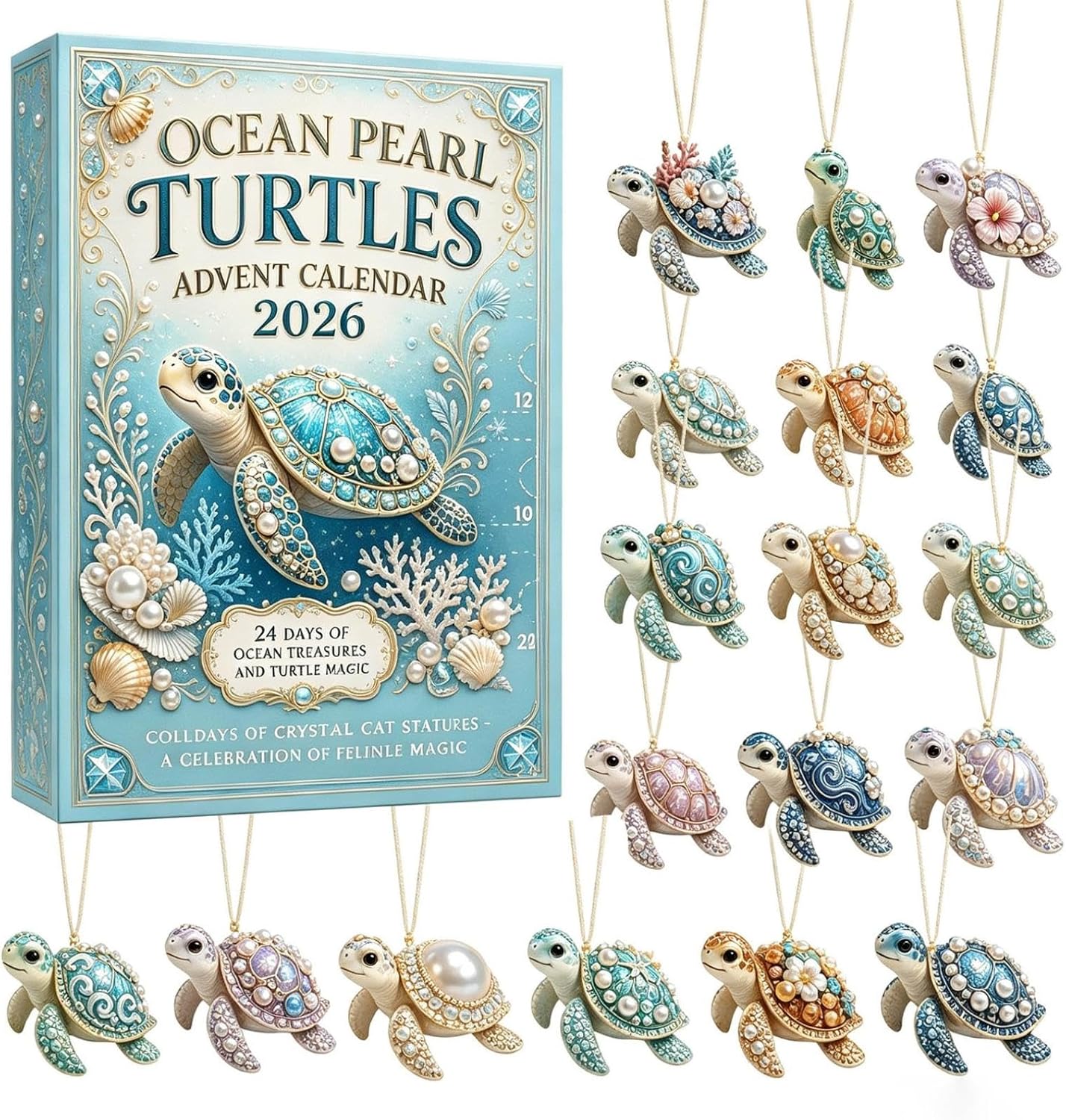 Cat & Animal Advent Calendar – 24-Day Christmas Countdown - Turtle