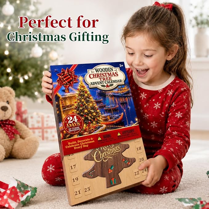 🔥LAST DAY 60% OFF - Christmas Tree Advent Calendar 2026 for Kids Adults, 24 Day Countdown Gift