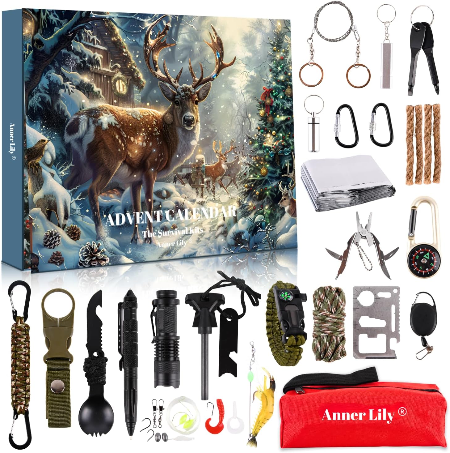 Outdoor Gear Advent Calendar – 24-Day Christmas Countdown - with storge bag