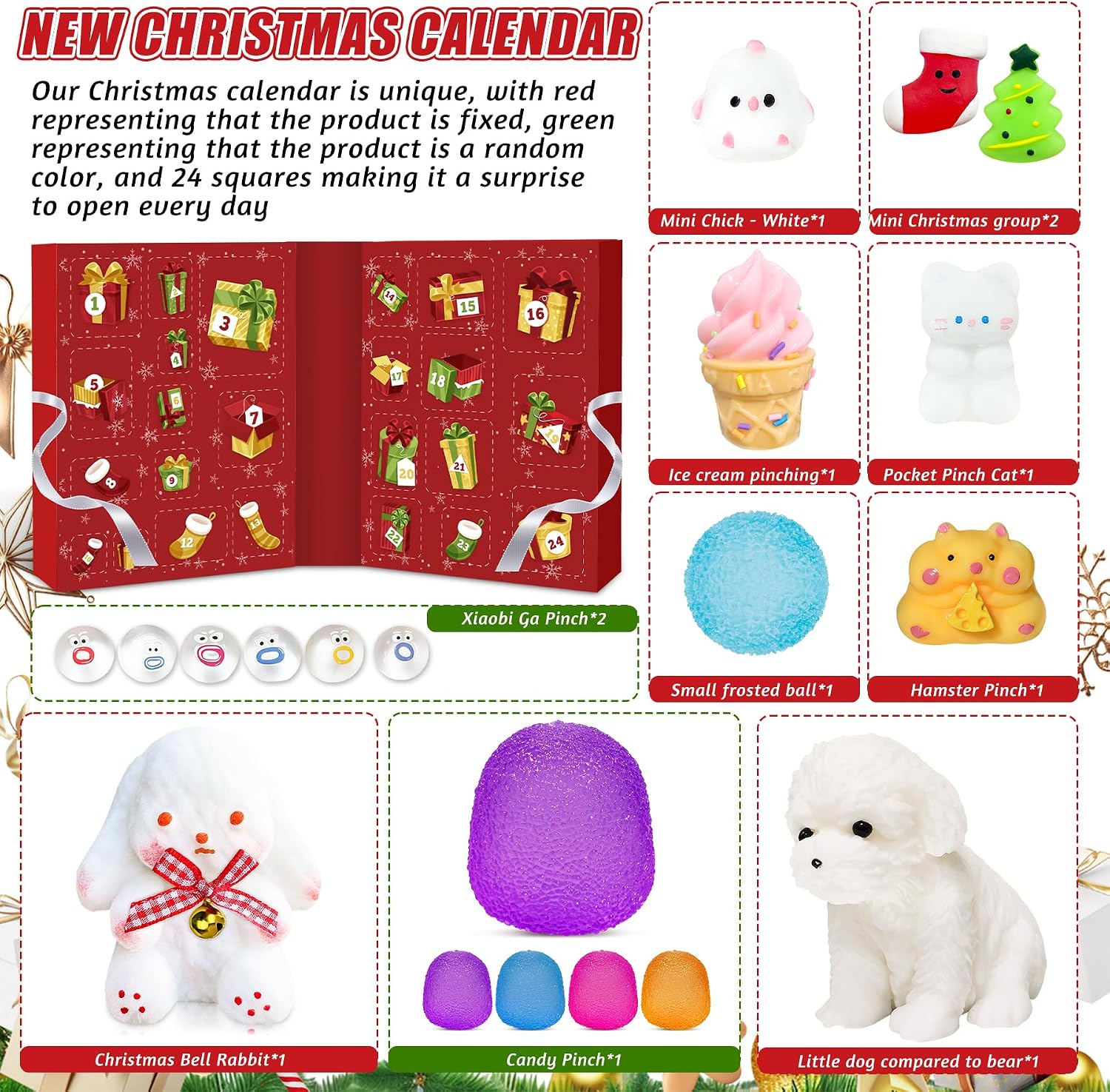 Squishy Toy Advent Calendar – 24 Christmas Surprises - product view 3