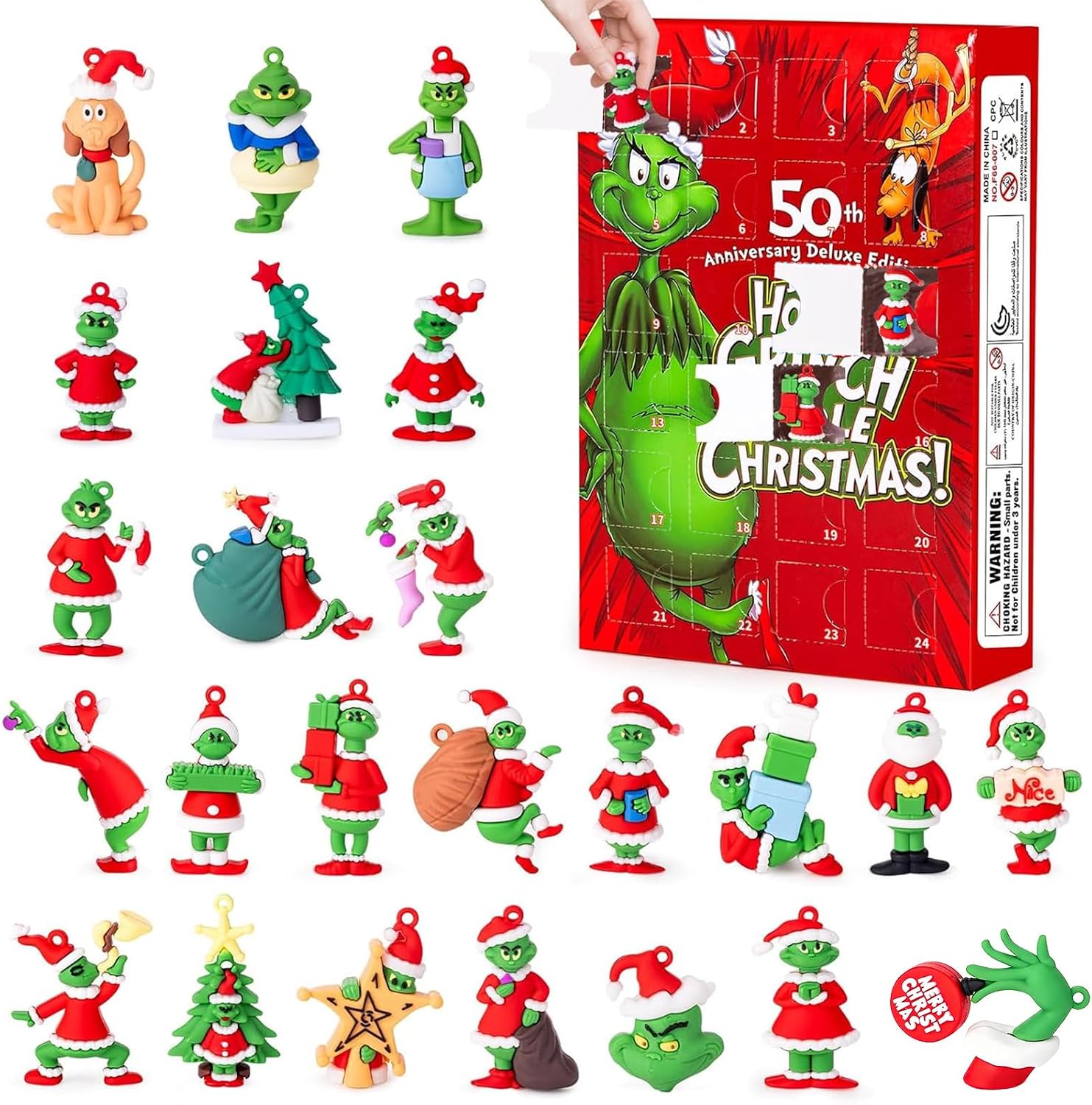 Halloween & Christmas Character Advent Calendar – Choose Your Theme - Christmas green