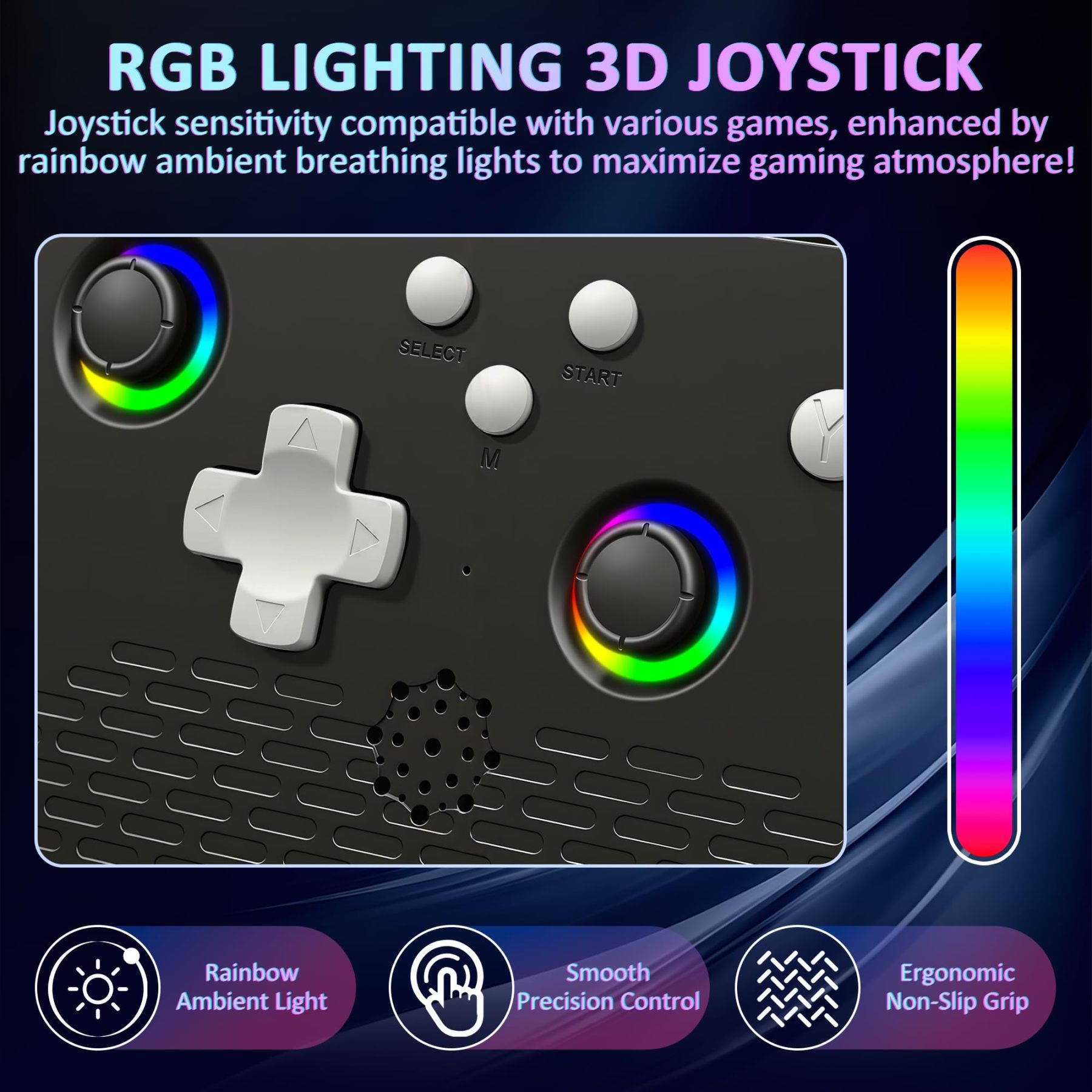 Retro Gaming Console, 5.0 Inch IPS HD Screen Handheld Game Console, 256GB TF Card Build-in 40000+ Classic Games, Portable Video Arcade Support 34+ Emulators with 4000mAh Battery, Black