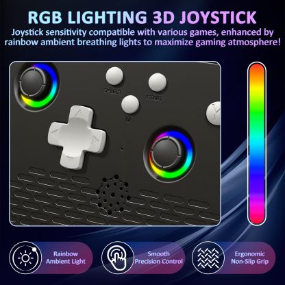 Retro Gaming Console, 5.0 Inch IPS HD Screen Handheld Game Console, 256GB TF Card Build-in 40000+ Classic Games, Portable Video Arcade Support 34+ Emulators with 4000mAh Battery, Black