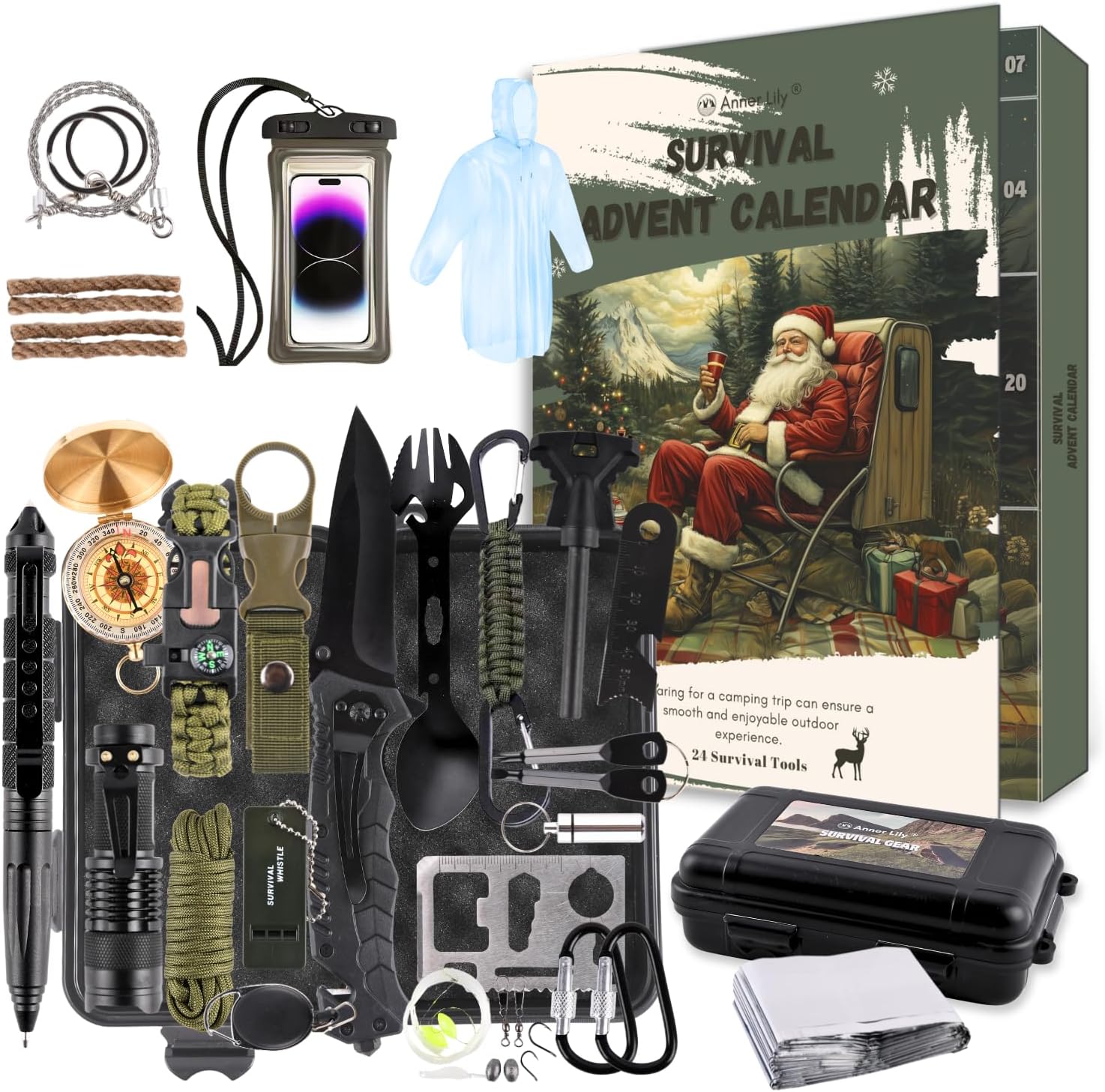 Outdoor Gear Advent Calendar – 24-Day Christmas Countdown - with storage box