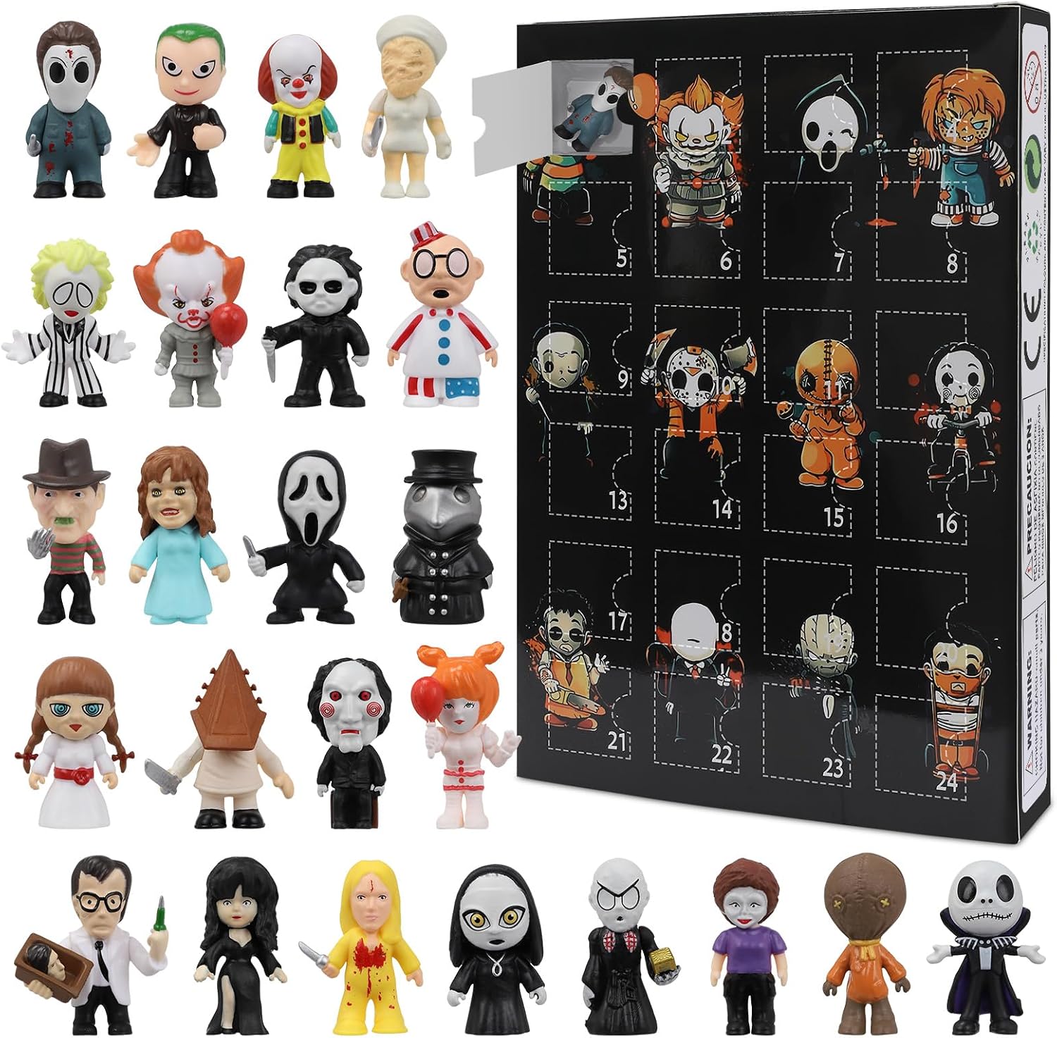 Horror Movie Character Advent Calendar – 24 Collectible Figures - product view 1