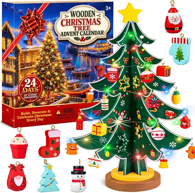 🔥LAST DAY 60% OFF - Christmas Tree Advent Calendar 2026 for Kids Adults, 24 Day Countdown Gift