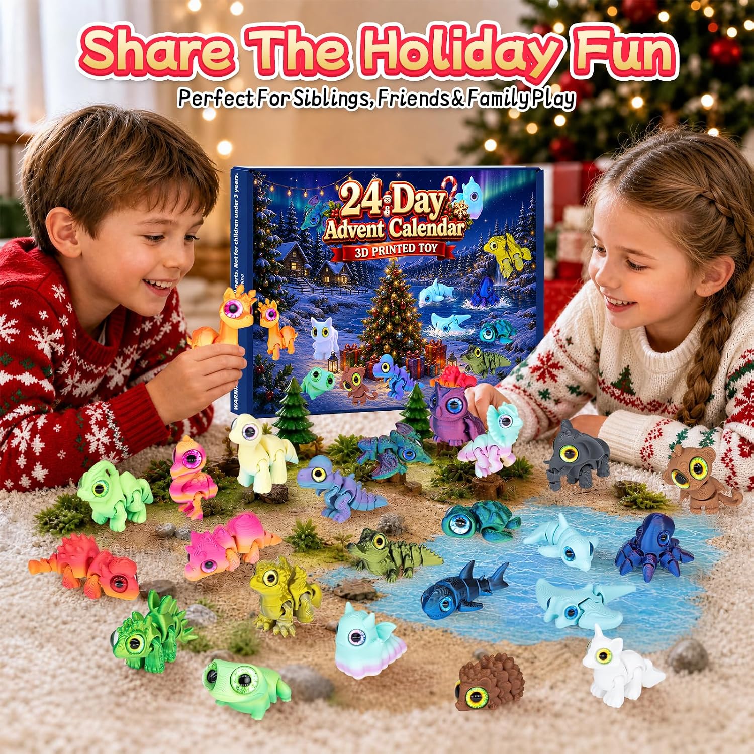 3D Printed Animal Advent Calendar – 24 Mini Creatures - product view 8