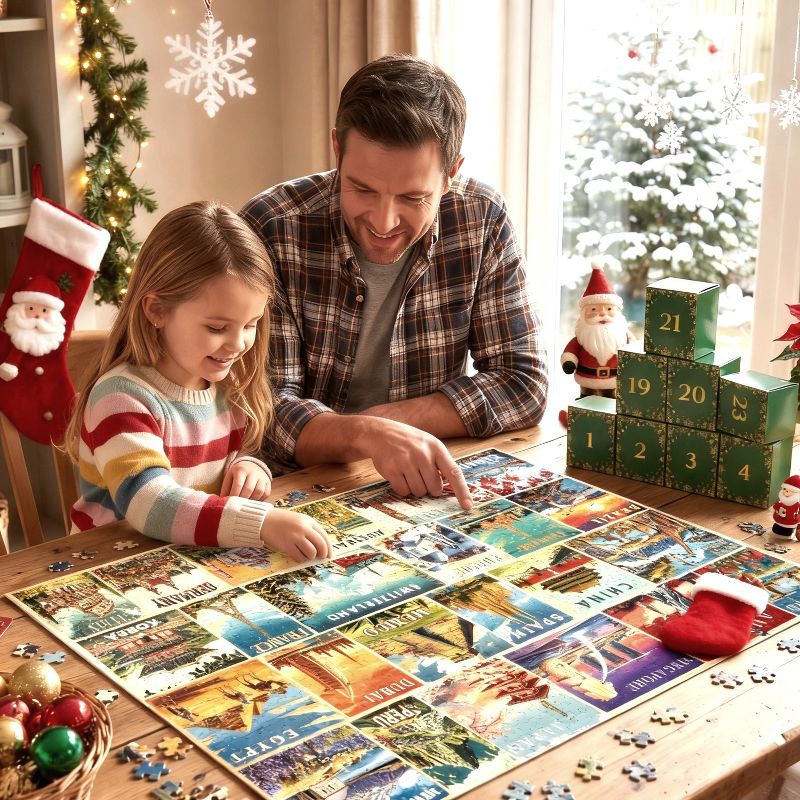 Joyfy world travel puzzle advent calendar – product view 2