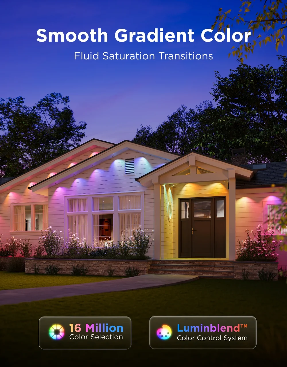 🔥LAST DAY 60% OFF - Govee Prism Permanent Outdoor Lights — Triple-Color Roofline Magic