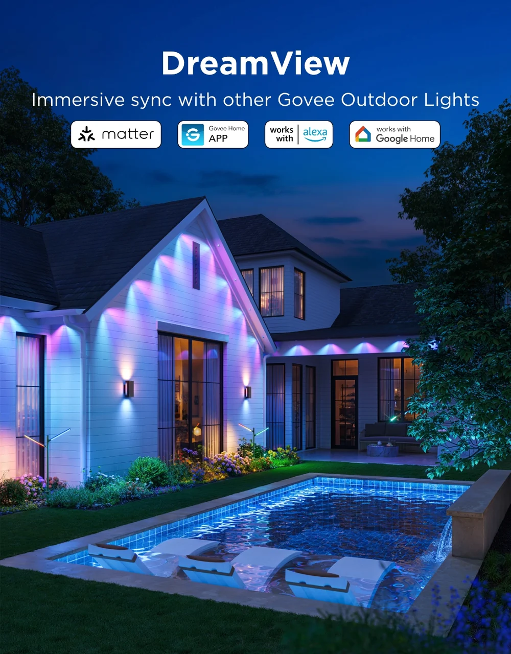 🔥LAST DAY 60% OFF - Govee Prism Permanent Outdoor Lights — Triple-Color Roofline Magic