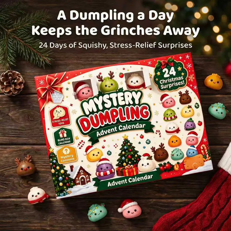 🔥LAST DAY 60% OFF - 24-Day Mystery Dumpling Squishy Advent Calendar