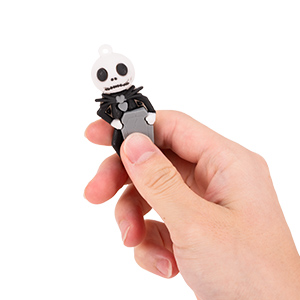 A close-up of a featured character
