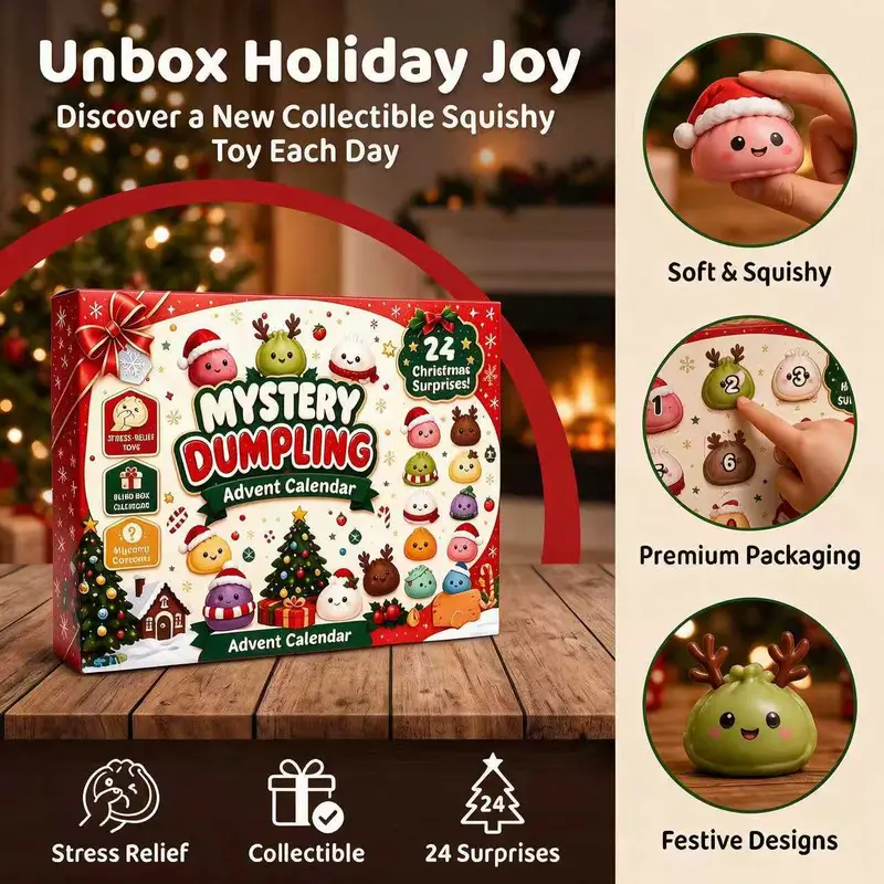 🔥LAST DAY 60% OFF - 24-Day Mystery Dumpling Squishy Advent Calendar