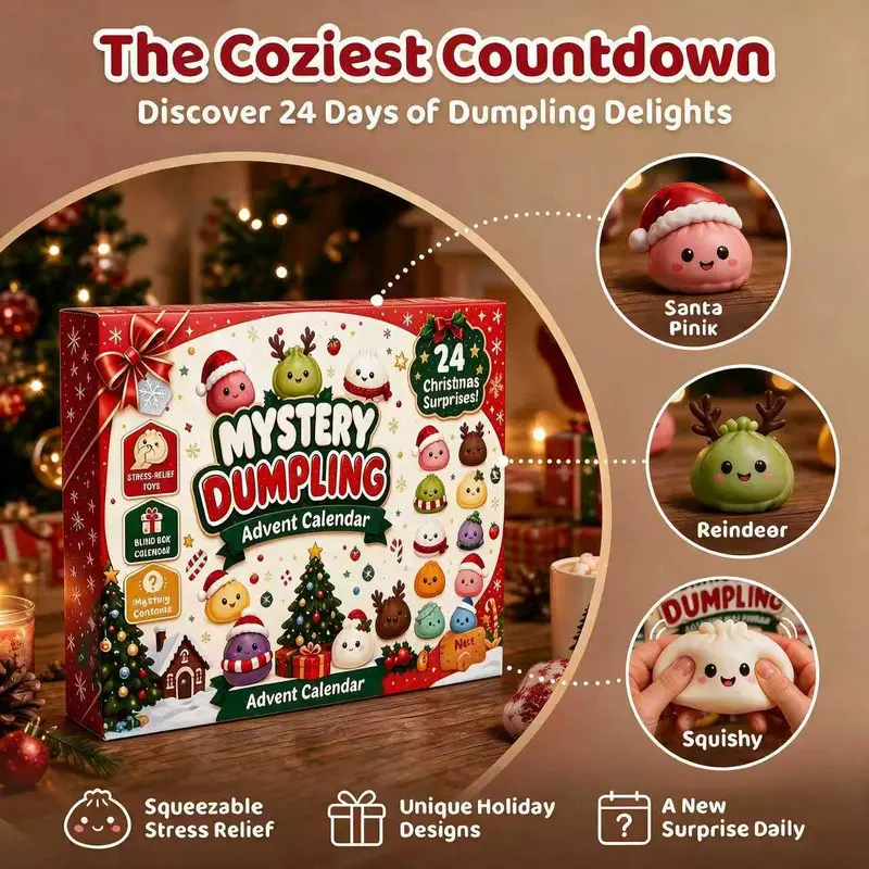 🔥LAST DAY 60% OFF - 24-Day Mystery Dumpling Squishy Advent Calendar