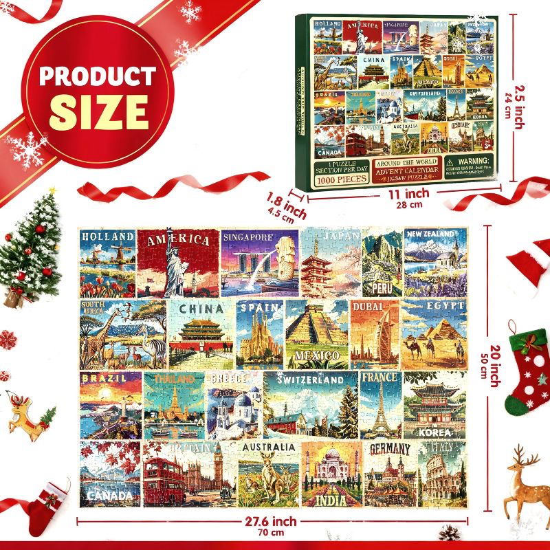 Joyfy world travel puzzle advent calendar – product view 8