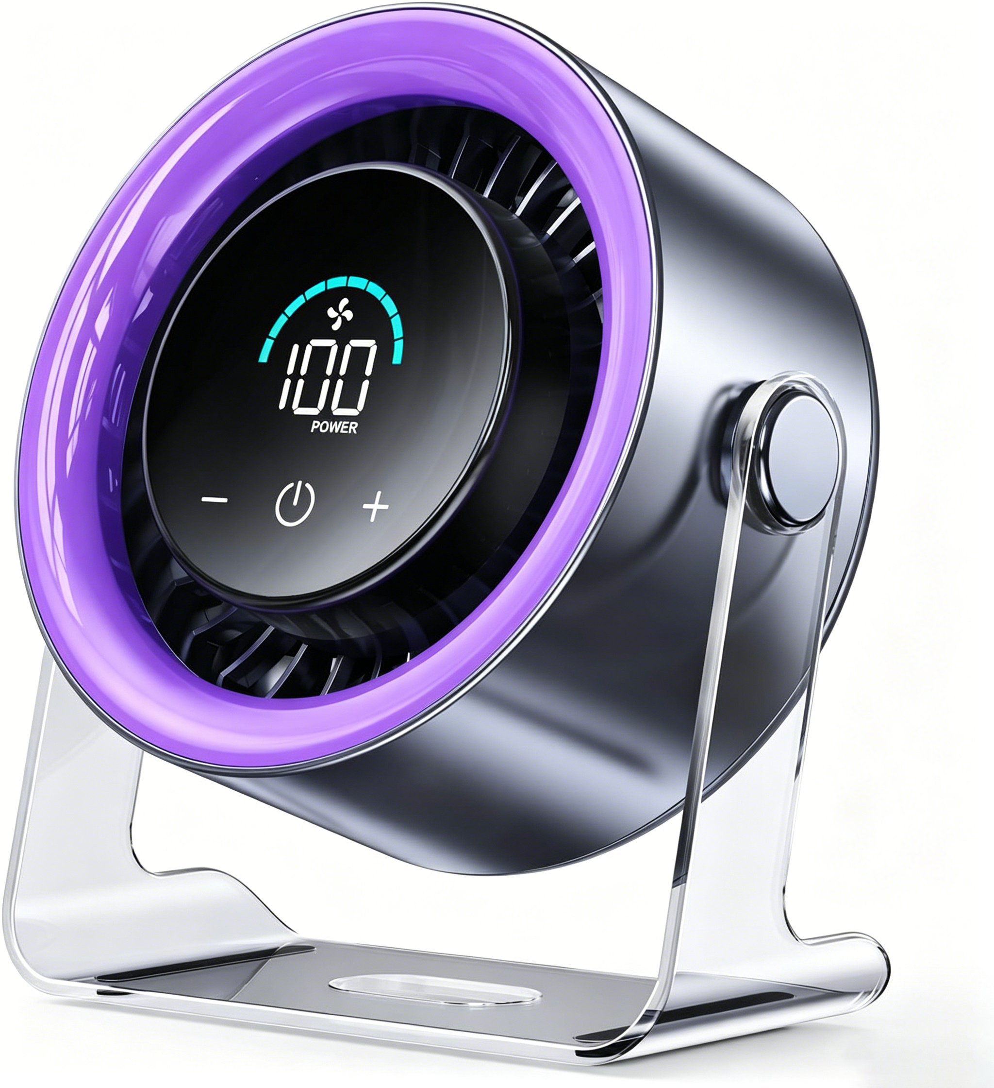 100-Speed Quiet Desk Fan with Digital Display