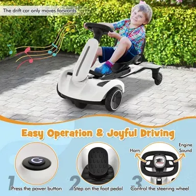 360° Spin Electric Drift Car for Kids – Adjustable Seat, Safe & Fun Ride-On Toy