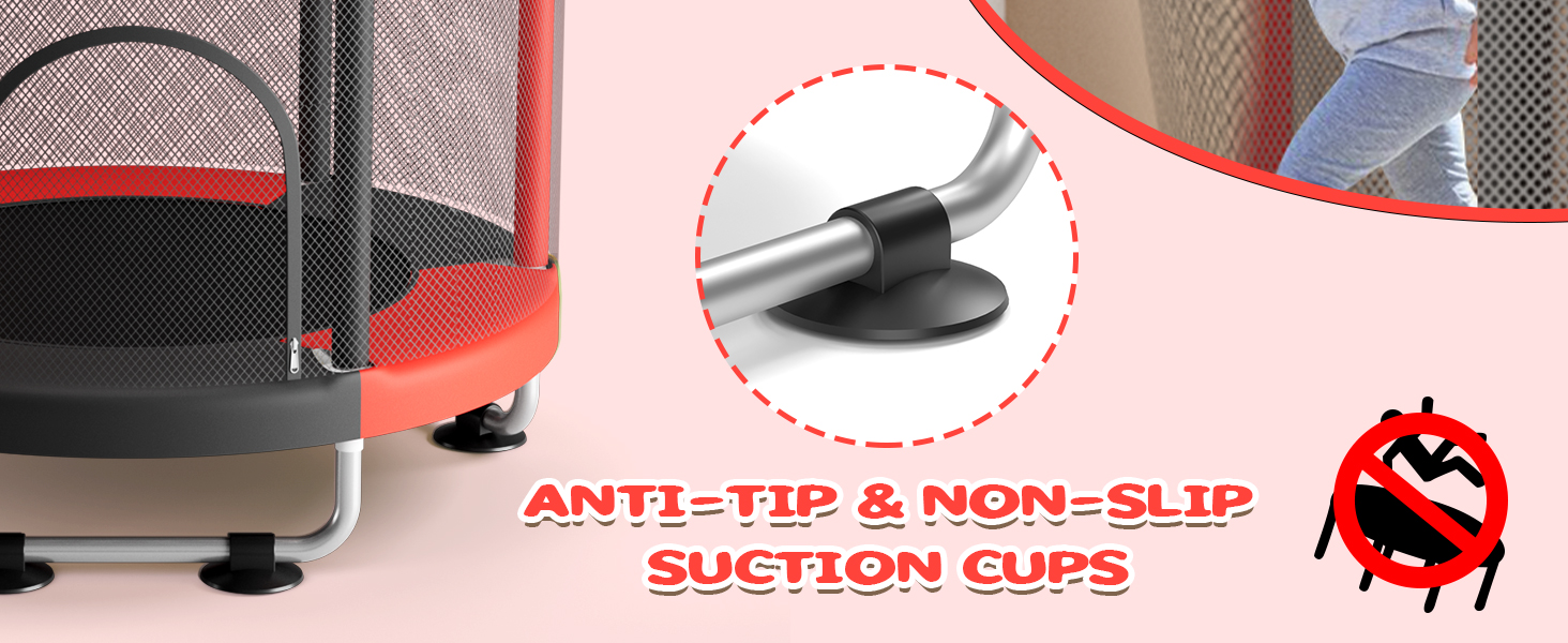 Anti-tip &amp; Non-slip Suction Cups