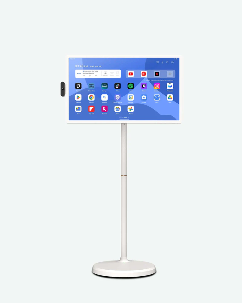 Next-Gen 32” Portable Smart TV on Wheels – Take Your Screen Anywhere