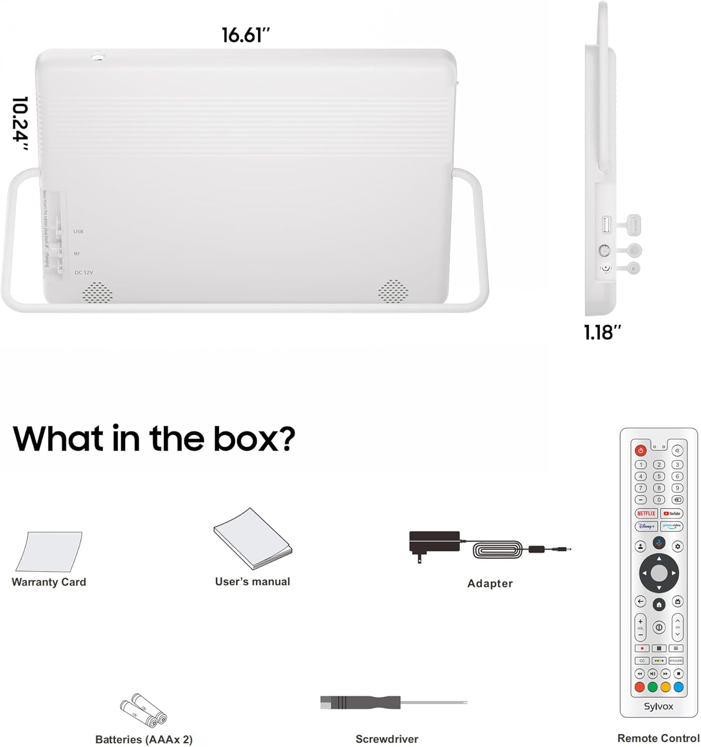 15.6" Waterproof Portable Smart TV – Built-in Battery, 1080P, Google TV for Outdoor & Indoor Use