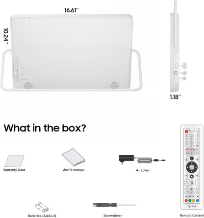 15.6" Waterproof Portable Smart TV – Built-in Battery, 1080P, Google TV for Outdoor & Indoor Use