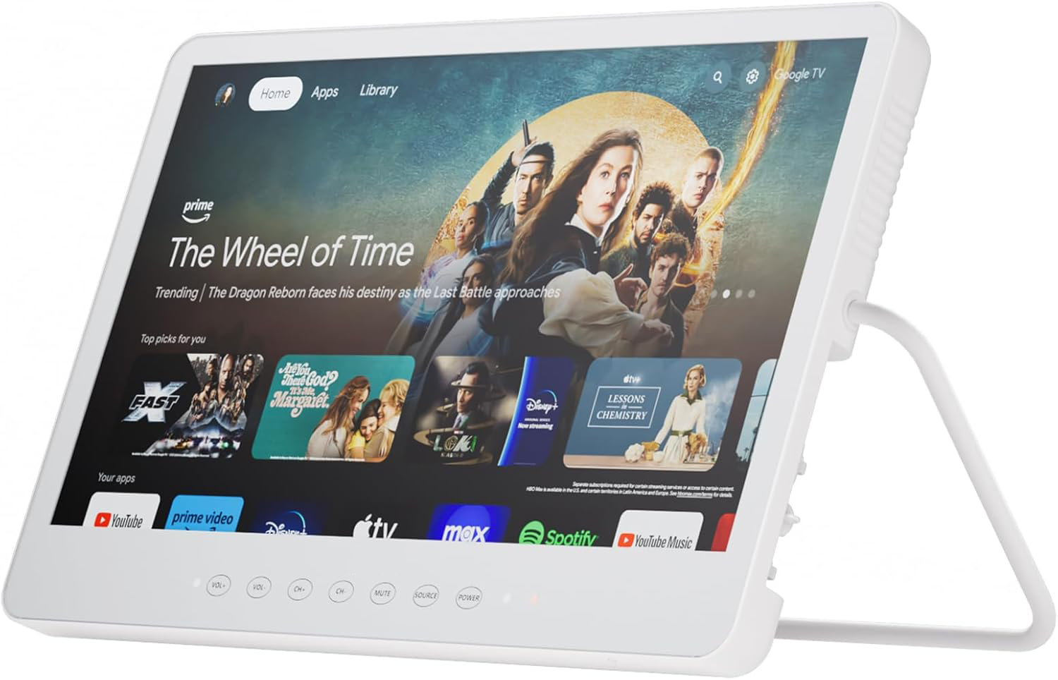 15.6" Waterproof Portable Smart TV – Built-in Battery, 1080P, Google TV for Outdoor & Indoor Use