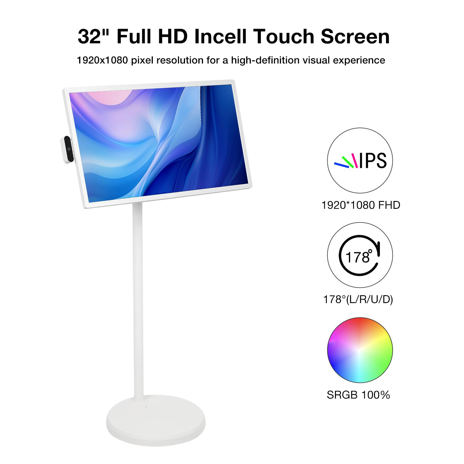 🎉Last Day 80% Off⏰️Smart Portable TV With Touchscreen Monitor, 2k Rotatable Screen