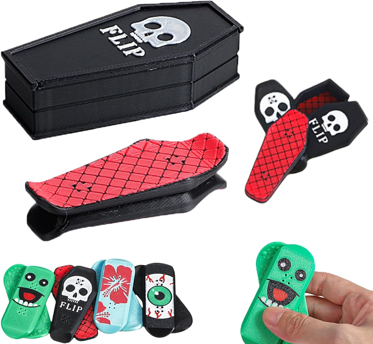 Magnetic Mini Fingerboard – Fun, Stress-Relieving & Portable, Pro Fingerboard Obstacles, Spin, Flip, and Roll Your Stress Away (#1)