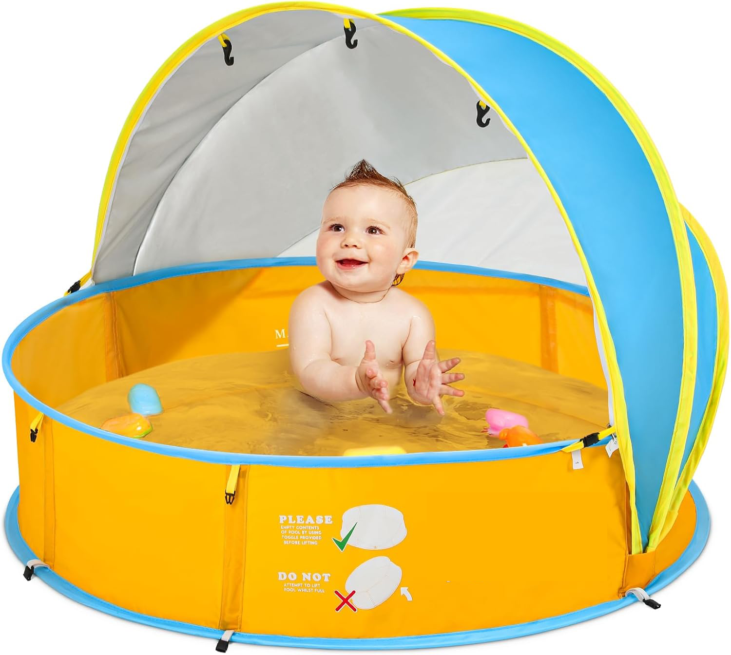 4-in-1 Kids Pool & Beach Tent with UV Sun Shelter