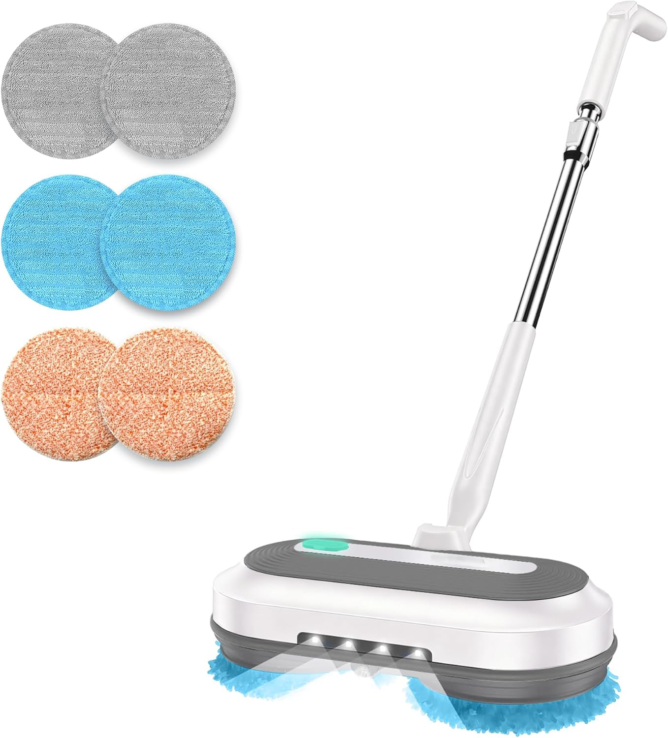 Adjustable Electric Spin Mop with Water Sprayer & LED Headlight