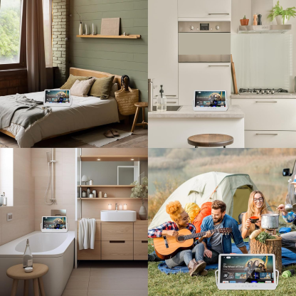 15.6" Waterproof Portable Smart TV – Built-in Battery, 1080P, Google TV for Outdoor & Indoor Use