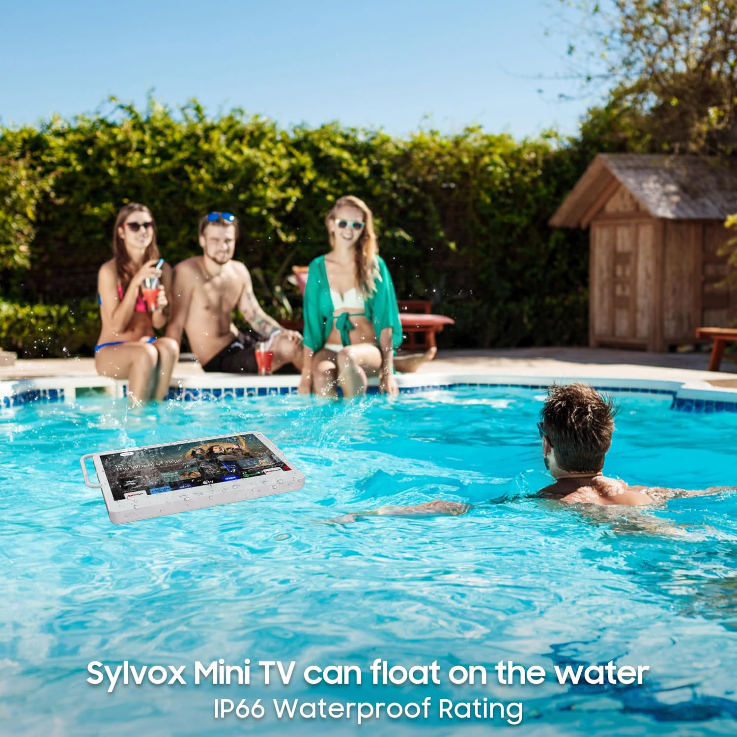 15.6" Waterproof Portable Smart TV – Built-in Battery, 1080P, Google TV for Outdoor & Indoor Use