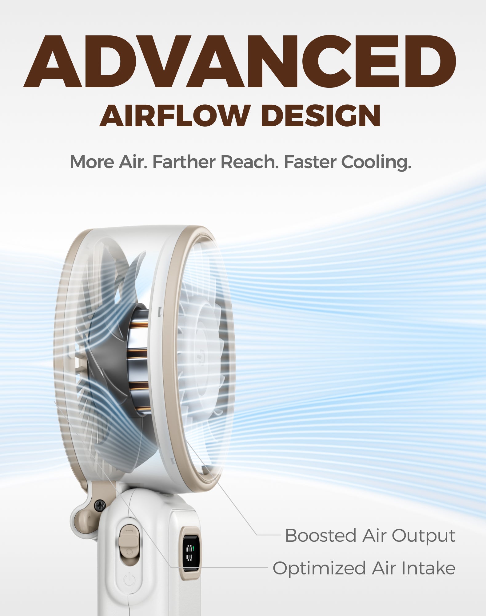 Diveblues 7.4m/s 4-in-1 Turbo Handheld Fan