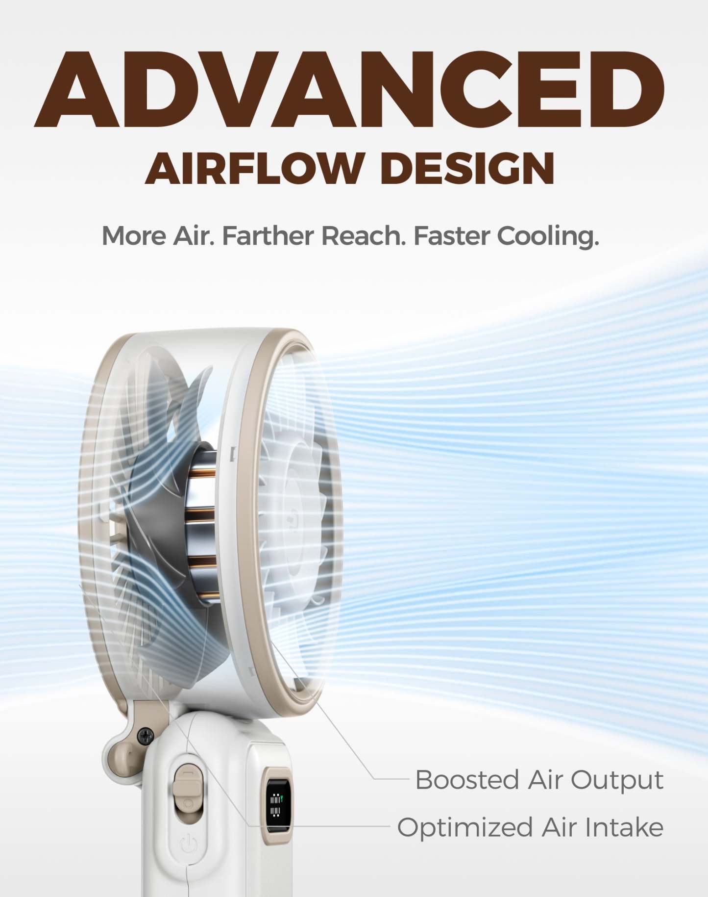 Diveblues 7.4m/s 4-in-1 Turbo Handheld Fan