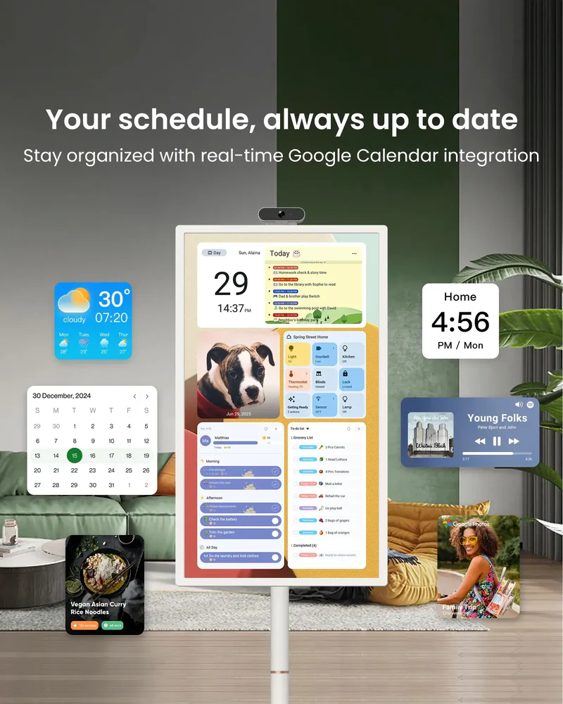 Next-Gen 32” Portable Smart TV on Wheels – Take Your Screen Anywhere