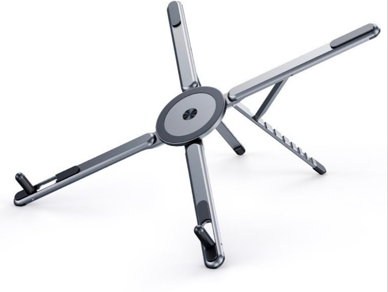 Portable Foldable Adjustable Computer Riser with Magnetic Phone Holder