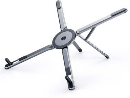 Portable Foldable Adjustable Computer Riser with Magnetic Phone Holder