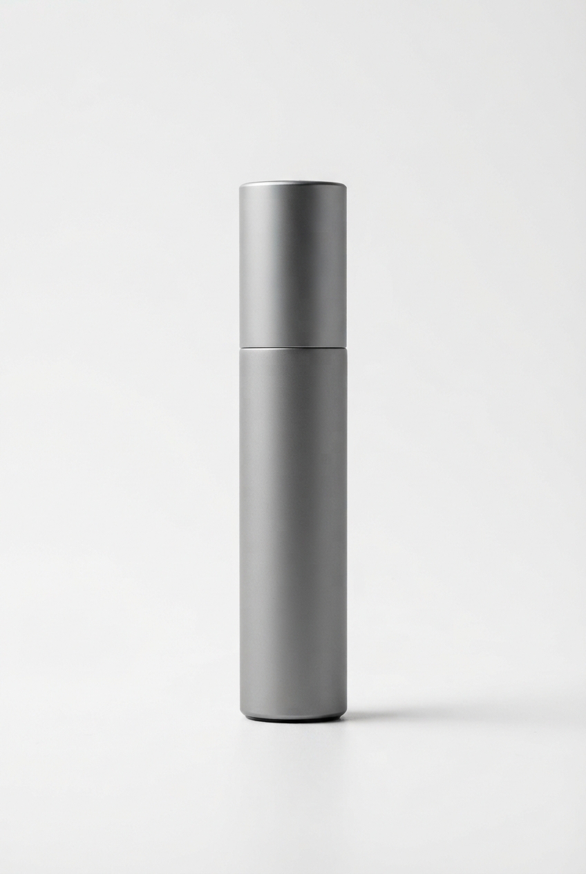 Gray slim men's travel perfume vial