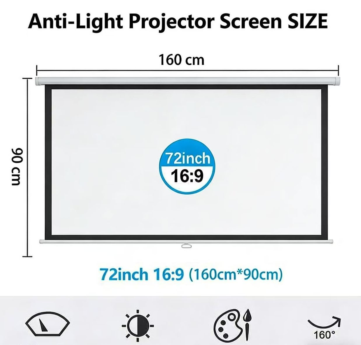 Anti-light Compatible 4K Screen (16:9)🎥✨