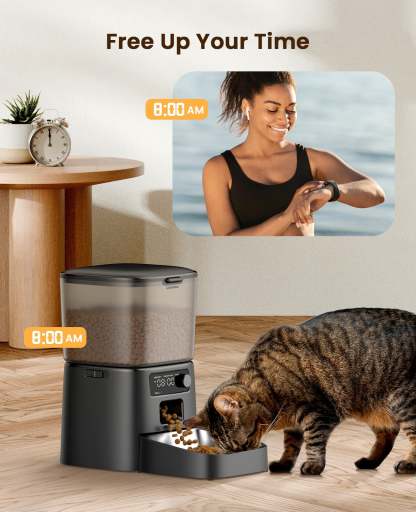 Oneisall 3.5L Automatic Cat Feeder with APP Control & 2.4G Wi-Fi