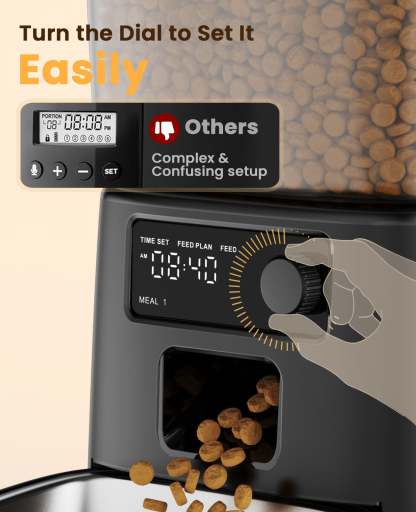 Oneisall 3.5L Automatic Cat Feeder with APP Control & 2.4G Wi-Fi