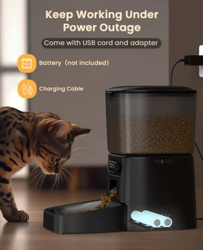 Oneisall 3.5L Automatic Cat Feeder with APP Control & 2.4G Wi-Fi